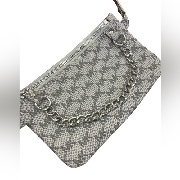 Michael Kors Women's Adjustable Belt Bag, 2pc Bundle,Grey (L),Lt. Brown (XL) - Picture 3 of 10